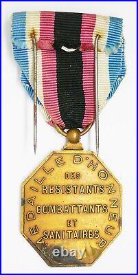 Med 201 Medaille D'honneur Des Resistants Combattants Et Sanitaires