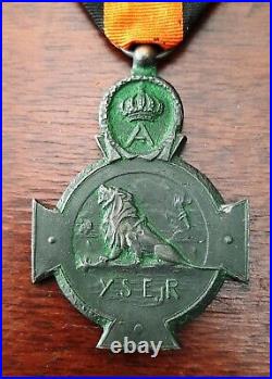 Médaille 1914-1918 Croix de l' YSER GUERRE Belgique ORIGINAL bronze MEDAL