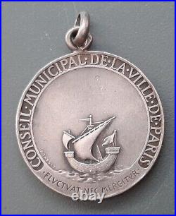 Médaille 1920 Conseil Municipal Paris en argent par CHAMPLAIN ORIGINAL MEDAL