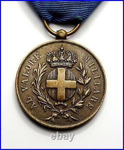 Médaille AL VALORE MILITARE, SARDE. GUERRE D'ITALIE (1859) Bronze. Variante