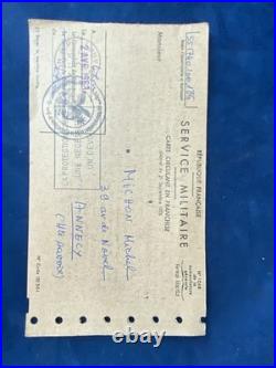 Médaille Algérie argent Michon Michel + documents militaires parachutiste 1950s