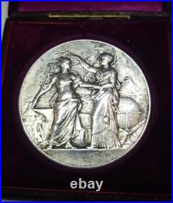 Médaille Argent ALGERIE SOCIETE GEOGRAPHIE COMMERCIALE DE PARIS L BOTTE MEDAL