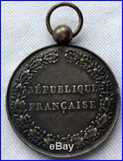 Medaille Argent Ministere De La Marine Courage & Devouement. Attribuee En 1849
