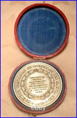 Médaille Argent Société Centrale De Sauvetage Des Naufragés 1873