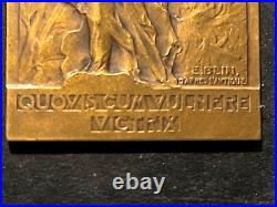 Médaille Bronze Plaque de récompense signé E. BLIN AGMG Victoire de Samothrace