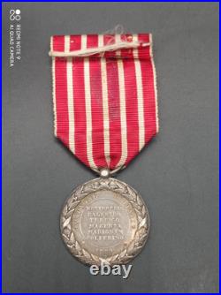 Médaille Campagne d'Italie Napoléon III en argent massif Poinçonné, fab E. FALOT