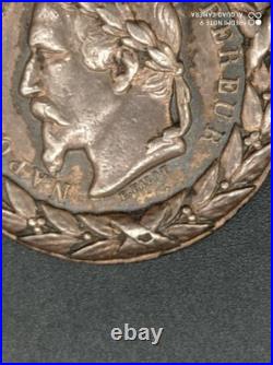 Médaille Campagne d'Italie Napoléon III en argent massif Poinçonné, fab E. FALOT