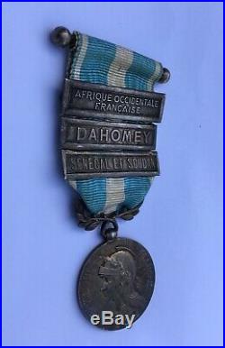 Médaille Coloniale Afrique Occidentale Française DAHOMEY- Sénégal Et Souda