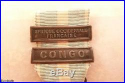 Medaille Coloniale Agrafes Aof Et Congo