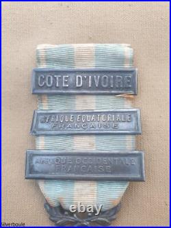Medaille Coloniale Avec Agrafes Cote D Ivoire, Aef, Aof