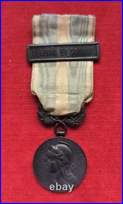 Medaille Coloniale Barrette A Clapet Senegal Et Soudan