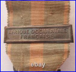 Médaille Coloniale argent 1er type AFRIQUE OCCIDENTALE FRANCAISE ORIGINAL MEDAL