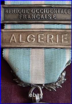 Médaille Coloniale argent Lemaire deux agrafes