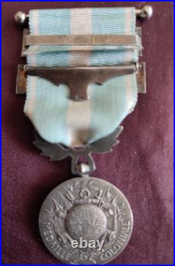 Médaille Coloniale argent Lemaire deux agrafes