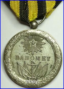 Medaille Commemorative D'expedition Du Dahomey 1892 En Argent / N°476