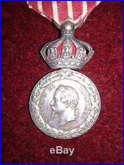 Medaille Commemorative De La Campagne D'italie Avec Couronne Imperiale