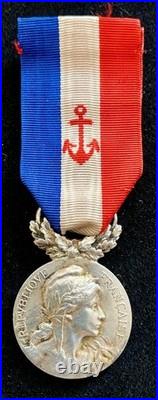 Médaille Courage et Dévouement Marine Marchande Argent 1ere Classe