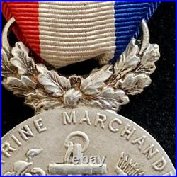 Médaille Courage et Dévouement Marine Marchande Argent 1ere Classe