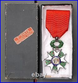Médaille Croix Chevalier Légion d'Honneur Luxe IV° 4° République Indochine + Box