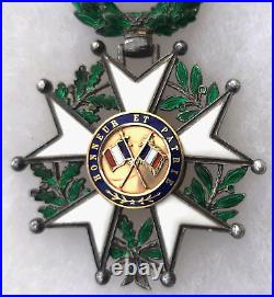 Médaille Croix Chevalier Légion d'Honneur or argent Luxe 1870 WWI ORIGINAL MEDAL
