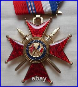 Médaille Croix Commandeur FRANCO BRITISH ASSOCIATION FFL FRANCE LIBRE ORIGINAL