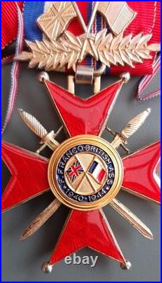 Médaille Croix Commandeur FRANCO BRITISH ASSOCIATION FFL FRANCE LIBRE ORIGINAL