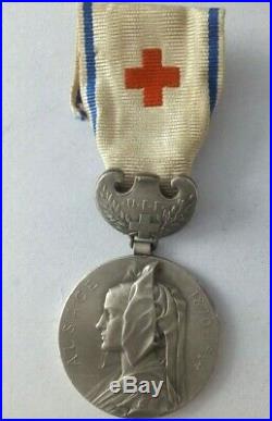 Médaille Croix-Rouge Française Union Femmes France Guerre 14 18 Alsace 21482