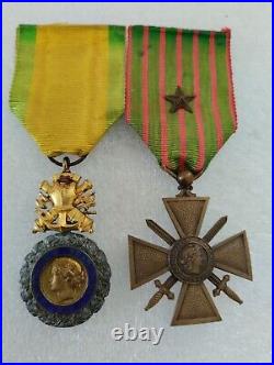 Médaille Croix de Guerre 1914 1917 Médaille Militaire 1ère Guerre Mondiale