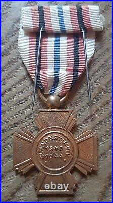 Médaille Croix de la Clandestinité FFI Résistance 1944 bronze ORIGINAL MEDAL