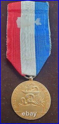 Medaille D' Honneur Des Epidemies Ministere Des Colonies