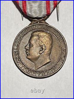 Médaille D'Honneur du Travail Monaco Louis II 17 Janvier 1923 (158-48/P23/N3)