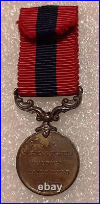 Médaille DCM George V MINIATURE argent UK GB Fab. Française DELANDE WWI