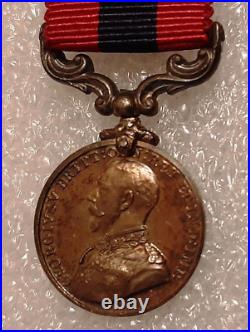 Médaille DCM George V MINIATURE argent UK GB Fab. Française DELANDE WWI