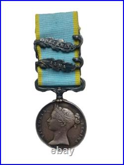 Médaille De Crimée 1854. Argent Avec Agrafe Inkermann Et Alma. Attribuée
