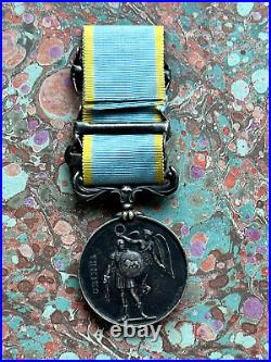 Médaille De Crimée 1854 En Argent Avec 3 Agrafes Attribuée Musicien 52° De Ligne