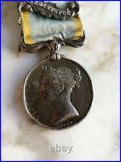 Médaille De Crimée Barrette Sebastopol 1854 Chasseur À Pied Wyon Crimea Medal