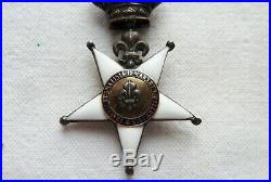 Médaille Décoration Ordre Croix Fidélité Garde Nationale Profil Louis XVIII 1814