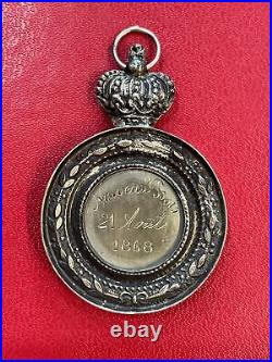 Médaille En Argent Second Empire 1868