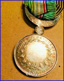Médaille En Bronze Argenté Des Soldats Coloniaux Roubaix 1896