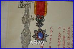 Medaille Etoile De Chevalier Dragon D'annam Pharmacien Marine-indochine Marine