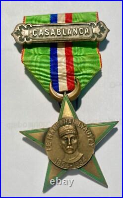Médaille Etoile LYAUTEY XV° congrès national de l'U. N. O. R. MAROC 1935 N°10