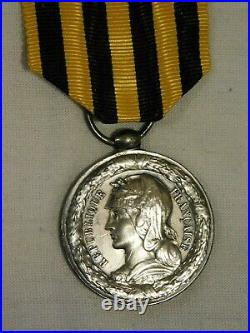 Medaille Expedition Du Dahomey Beliere Olive Argent