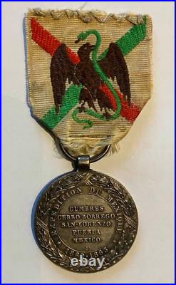 Médaille Expédition Du Mexique 1862-63 Argent Barré Napoléon III Second Empire