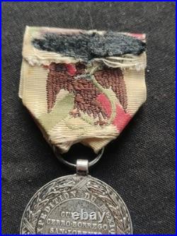 Médaille Expédition Mexique Second Empire Napoléon Argent, Ruban D'époque