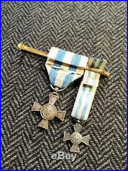 Médaille Fidei Et Virtuti Mentana Miniatures En Argent Papal States Order