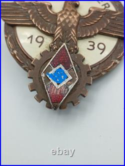 Medaille Kreissieger 1939 Insigne jeunesse hitlérienne par fred wagner pforzheim