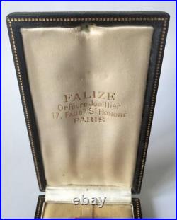 Médaille Légion d'Honneur Réduction avec Diamant et Émeraudes avec écrin Falize