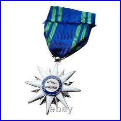 Médaille Mérite Maritime Chevalier Argent République Française Marine Marchande