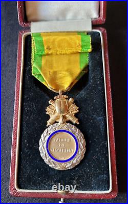 Médaille Militaire 1870 vermeil orfèvre trophée cuirasse écrin Halley Lagne