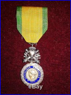 Medaille Militaire Biface Argent 3e Republique